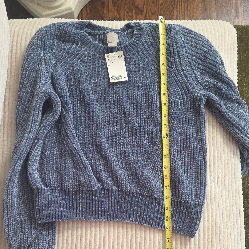 Nwt Chenille Blue Sweater